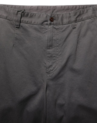 Dark Gray Cotton Straight Chino Trouser Pants