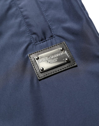 Pantalones jogger de sudadera de poliéster azul oscuro