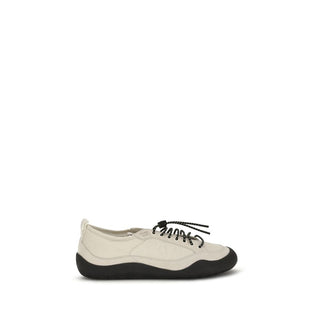 Beige Fabric Athletic Sneakers