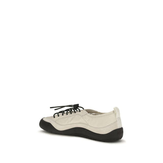 Zapatillas deportivas beige de tela
