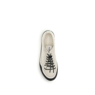 Zapatillas deportivas beige de tela