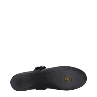 Black Leather Ballet Flats