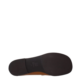 Brown Leather Slip-On Loafers