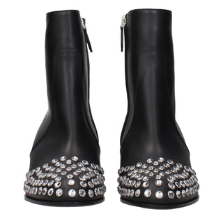 Black Leather Ankle Boots