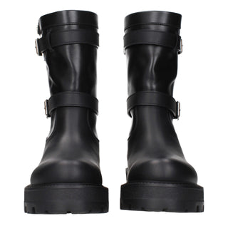 Black Leather Ankle Boots