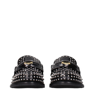 Black Leather Slip-On Loafers