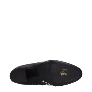 Black Leather Ankle Boots