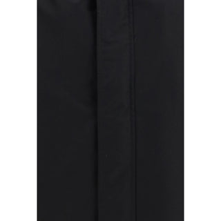 Black Cotton Full-Length Jacket