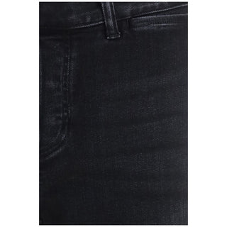 Jeans acampanados de algodón negro