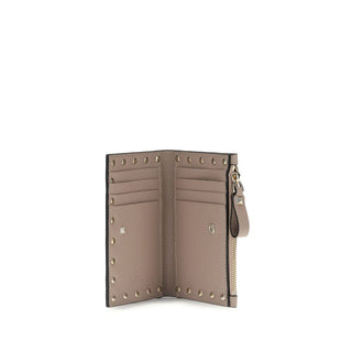 Beige Calf Leather Bos Taurus Wallet