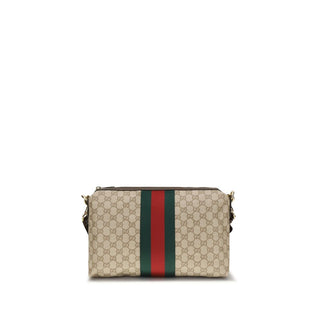 Bolso de hombro beige de algodón