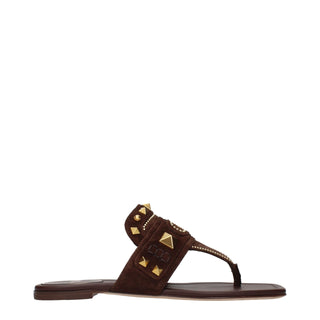 Sandalias de cuero marrón tipo flip-flop