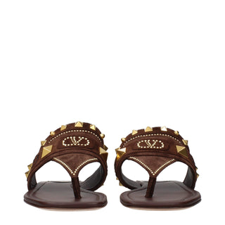 Sandalias de cuero marrón tipo flip-flop