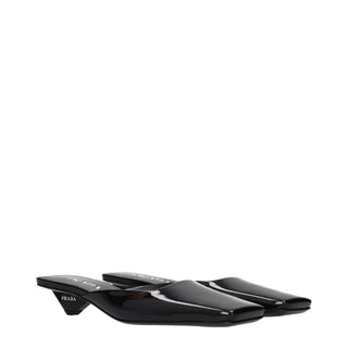 Black Leather Flat Sandals