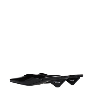 Black Leather Flat Sandals