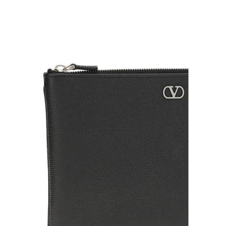 Black Calf Leather Bos Taurus Clutch Bag