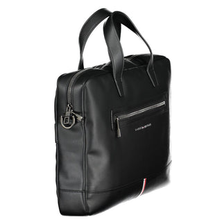 Black Polyurethane Men's Briefcase