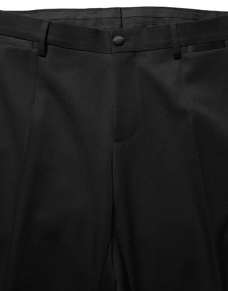 Black Wool Crystal Embellished 2 Piece Suit