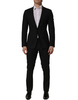 Dark Gray Wool Slim Fit Formal 2 Piece Men Suit
