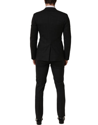Dark Gray Wool Slim Fit Formal 2 Piece Men Suit