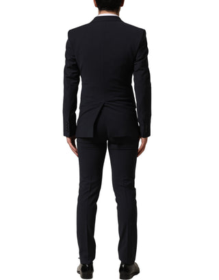 Black Wool Slim Fit Formal 3 Piece Men Suit