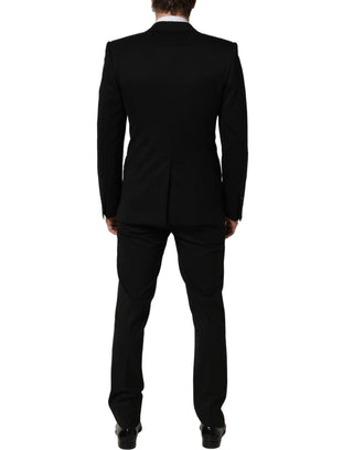 Traje Formal Slim Fit de 3 Piezas para Hombre de Lana Negro