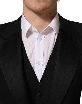 Traje Formal Slim Fit de 3 Piezas para Hombre de Lana Negro