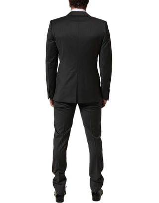 Gray Wool Slim Fit Formal 2 Piece Men Suit