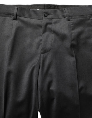 Gray Wool Slim Fit Formal 2 Piece Men Suit