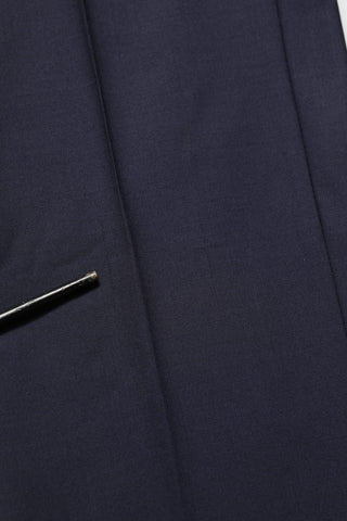 Dark Blue Wool Slim Fit Formal 2 Piece Men Suit