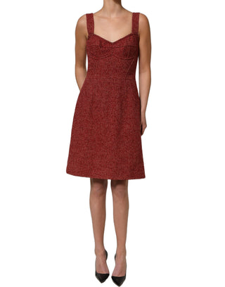 Multicolor Tweed Belted Babydoll Mini Dress