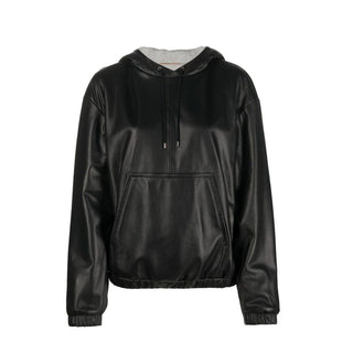 Black Leather Sweater