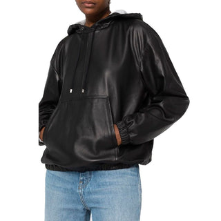 Black Leather Sweater