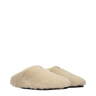 Beige Fur Slippers