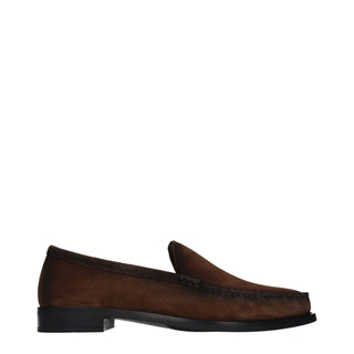 Brown Leather Slip-On Loafers