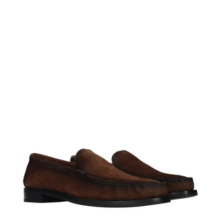 Brown Leather Slip-On Loafers