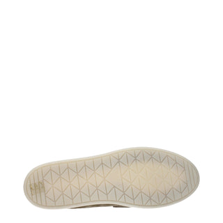 Beige Leather Slip-On Loafers