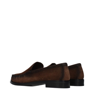 Brown Leather Slip-On Loafers