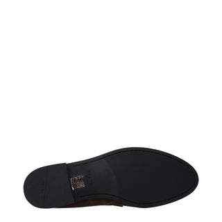 Brown Leather Slip-On Loafers