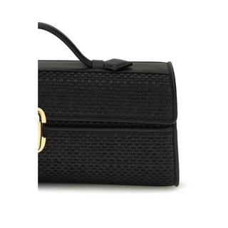 Black Raffia Handbag