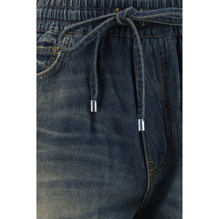 Bermudas de algodón azul