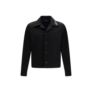 Black Cotton Full-Length Jacket