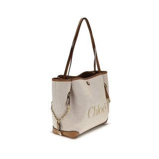 Beige Cotton Shoulder Bag