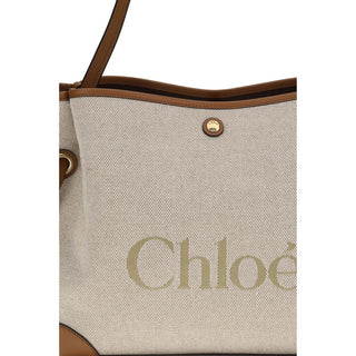 Beige Cotton Shoulder Bag