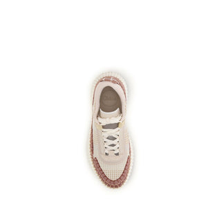 Zapatillas gruesas de nailon beige