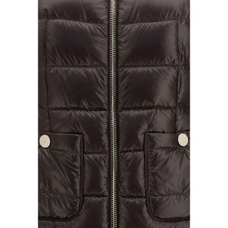Brown Polyamide Full-Length Jacket