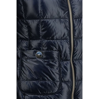 Chaqueta larga azul de poliamida  