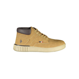 Brown Polyurethane Men's Sneaker
