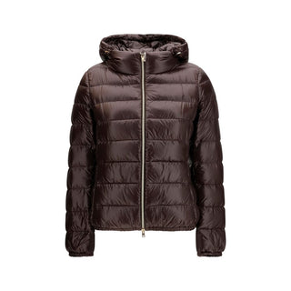Brown Polyamide Full-Length Jacket