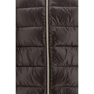 Brown Polyamide Full-Length Jacket